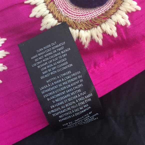 Anthropologie Black and Pink Patterned Skirt - Picture 13 of 15